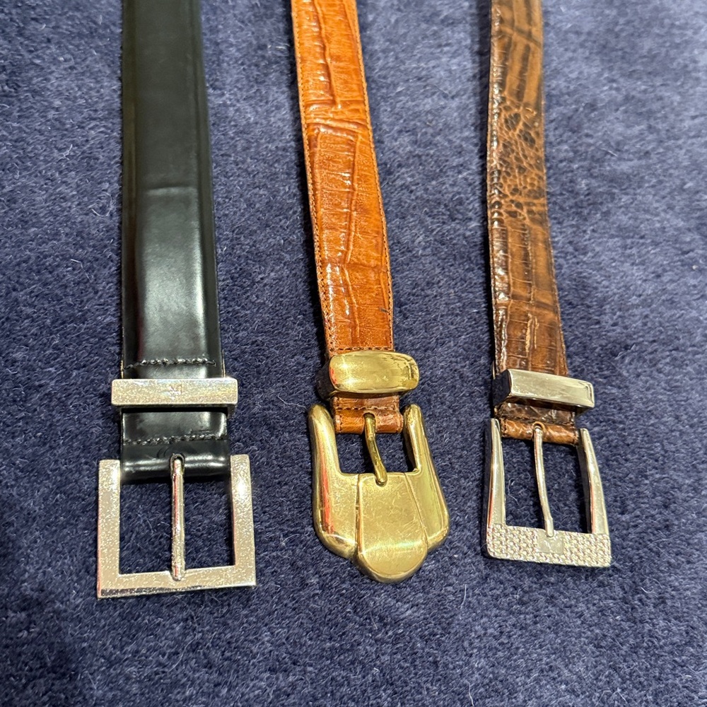 Mondo Italian Leather Belts (set of 3)